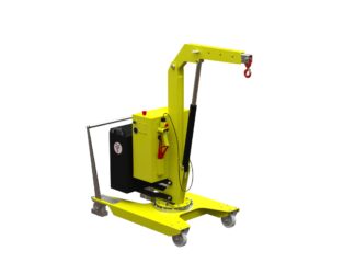 Gru elettrica girevole idraulica zavorrata