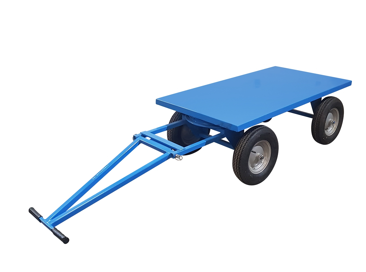 Rimorchio con ralla sterzante con timone/occhione ruote pneumatiche con freno a caduta ART059FR - immagine 3