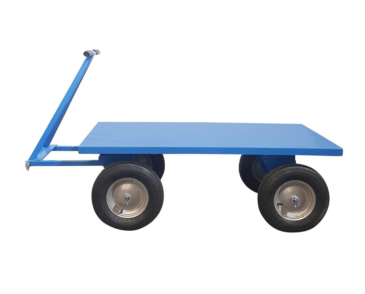 Rimorchio con ralla sterzante con timone/occhione ruote pneumatiche con freno a caduta ART059FR - immagine 2