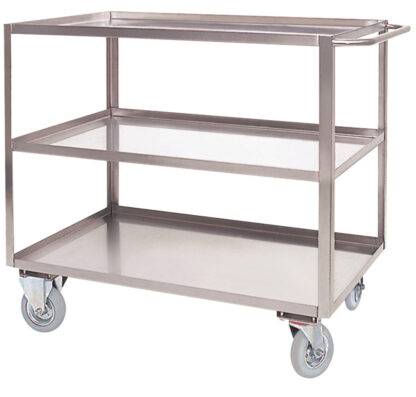 Portatutto Grande a 3 piani in Acciaio Inox con Ruote con Freno