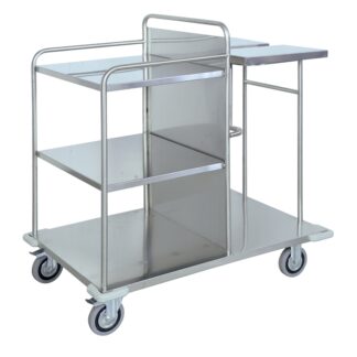 Carrello raccolta e distribuzione biancheria in acciaio INOX AISI 304