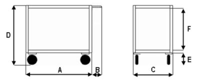 Carrello ufficio a due piani con bordo alta silenziosità ART103AV - immagine 4
