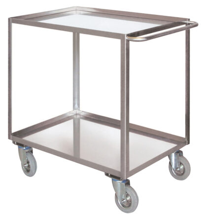 Portatutto Medio a 2 piani con bordo di contenimento in acciaio inox AISI 304