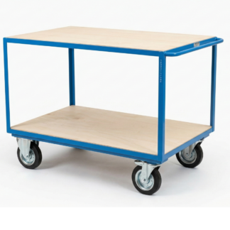 Carrello a 2 Piani 120x80 con piano in legno