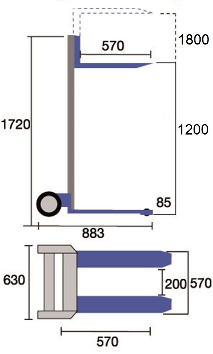 Sollevatore Manuale a 1,2 mt Trasportabile - con Piastra ARTARG2/16GP - immagine 7