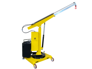 Gru Girevole a 360° contrappesata con sfilo elettrico