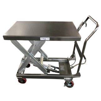 Tavolo a Pantografo in Acciaio Inox 450 kg Alzata 890 mm